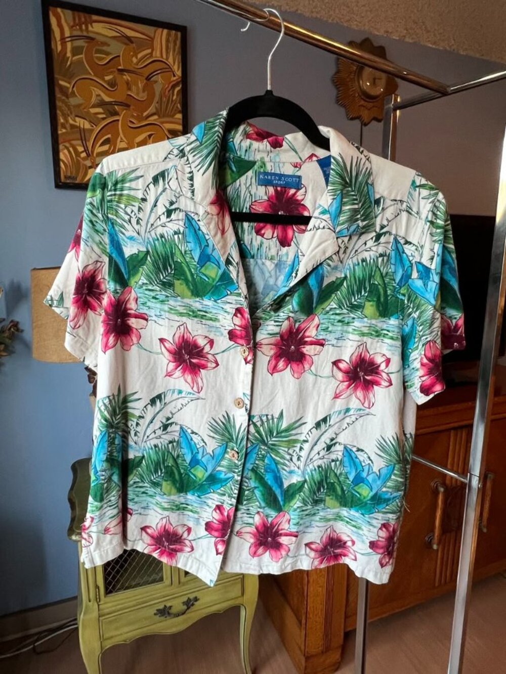 Aloha Tropical Rayon Shirt Medium